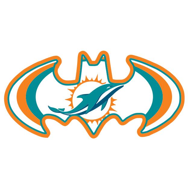 Miami Dolphins Batman Logo iron on transfers